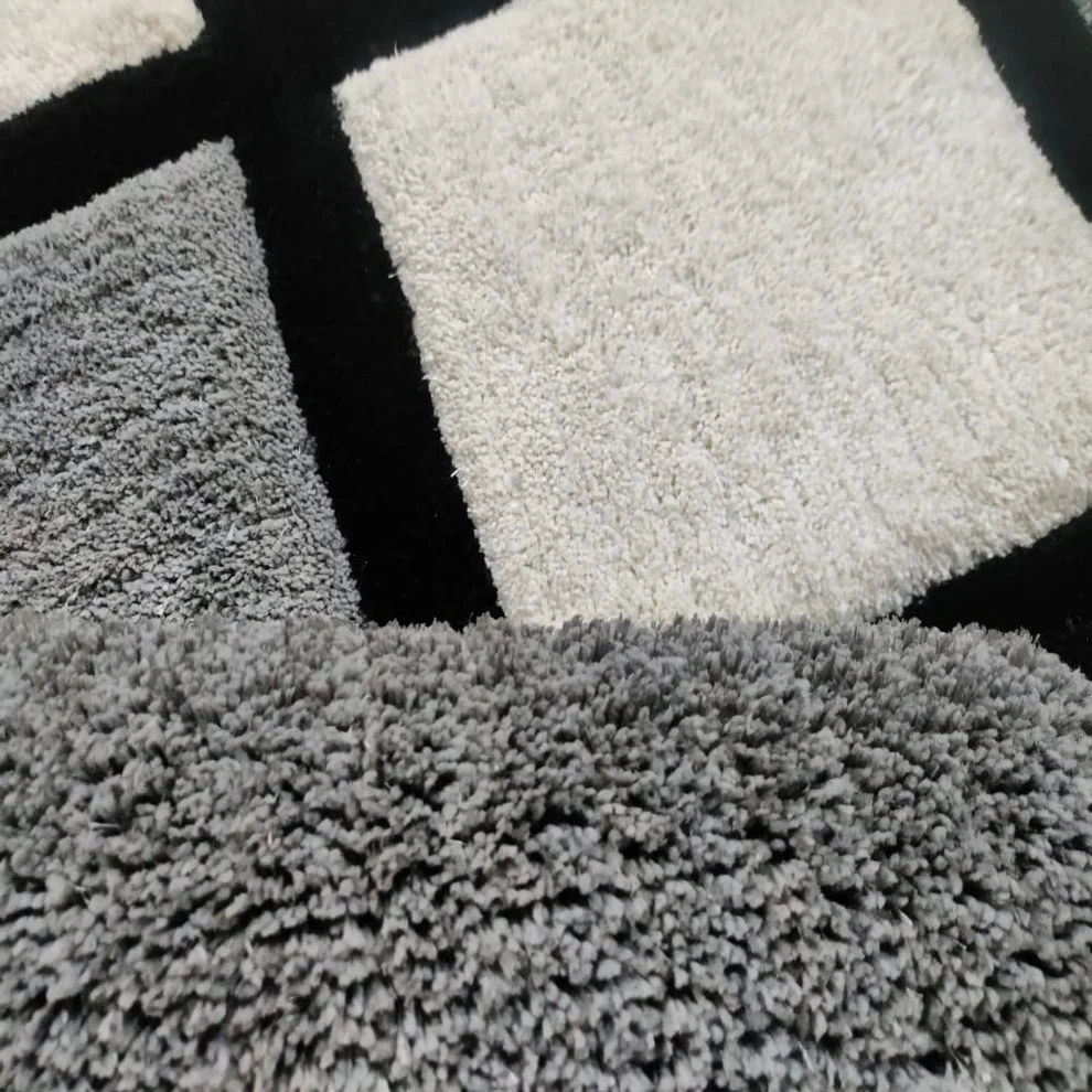 Shaggy 9.4 Shaggy Carpet Modern Living Room Bedroom Abstract Shaggy Carpet