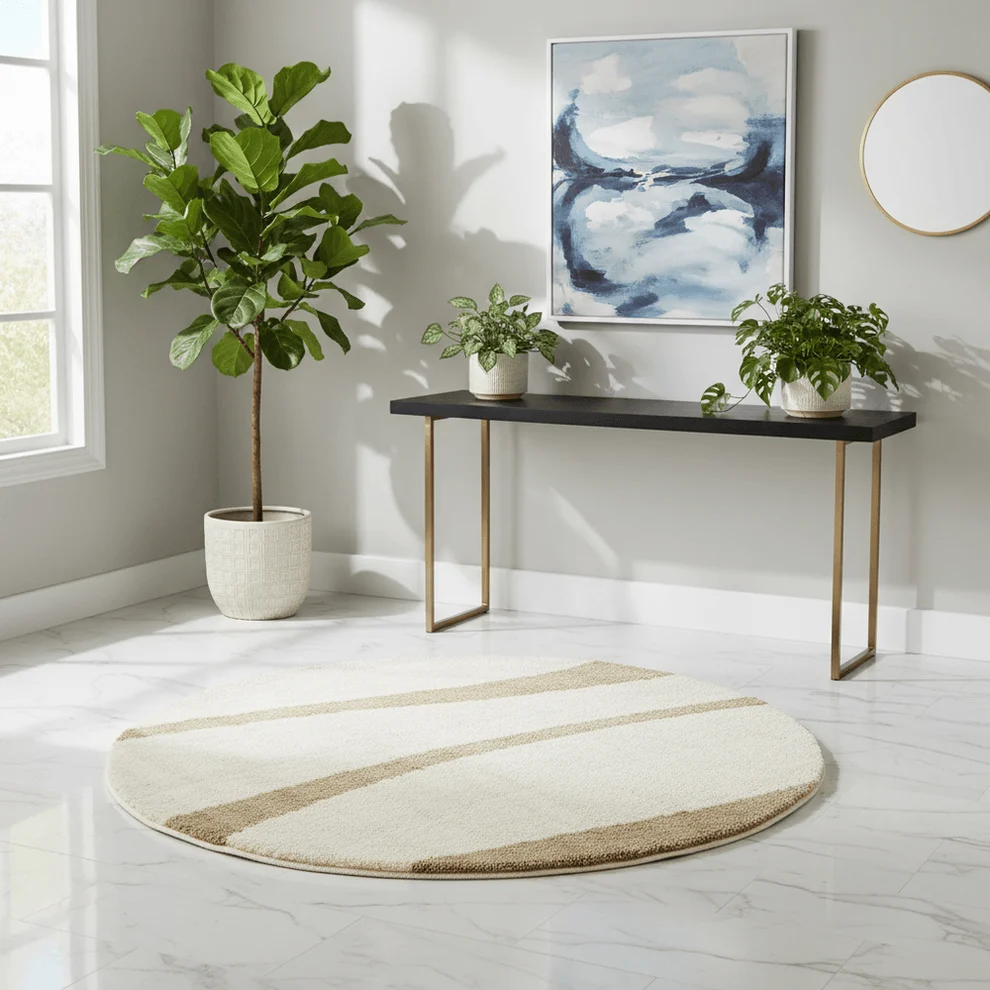 Shaggy Carpet Modern Living Room Bedroom Abstract Shaggy Carpet Round Shaggy
