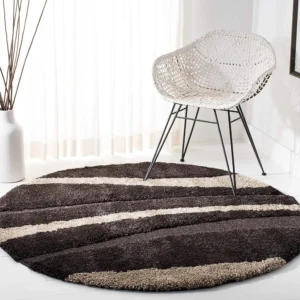 Shaggy Carpet Modern Living Room Bedroom Abstract Shaggy Carpet Round Shaggy