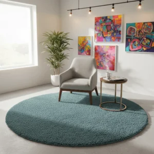 Shaggy Carpet Modern Living Room Bedroom Abstract Shaggy Carpet Round Shaggy