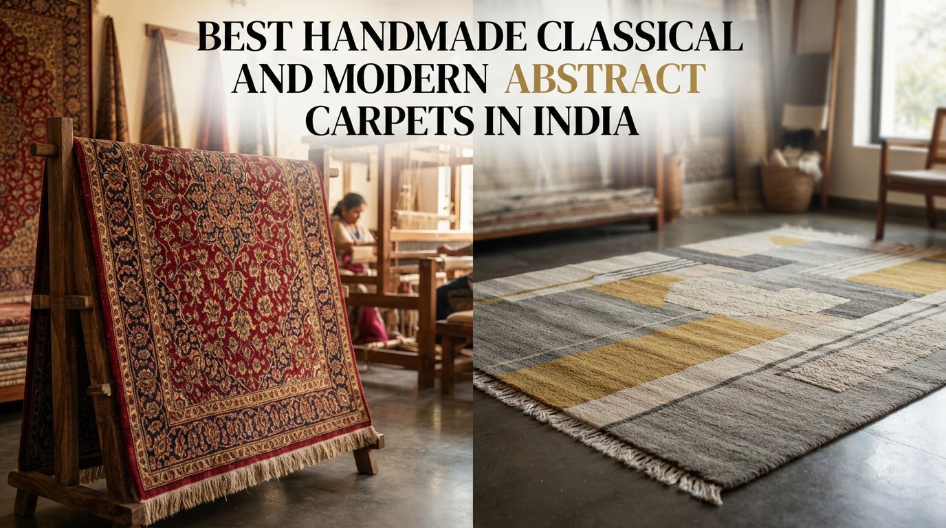 handmade carpets in India - classical and modern abstract designs by Regal Carpet